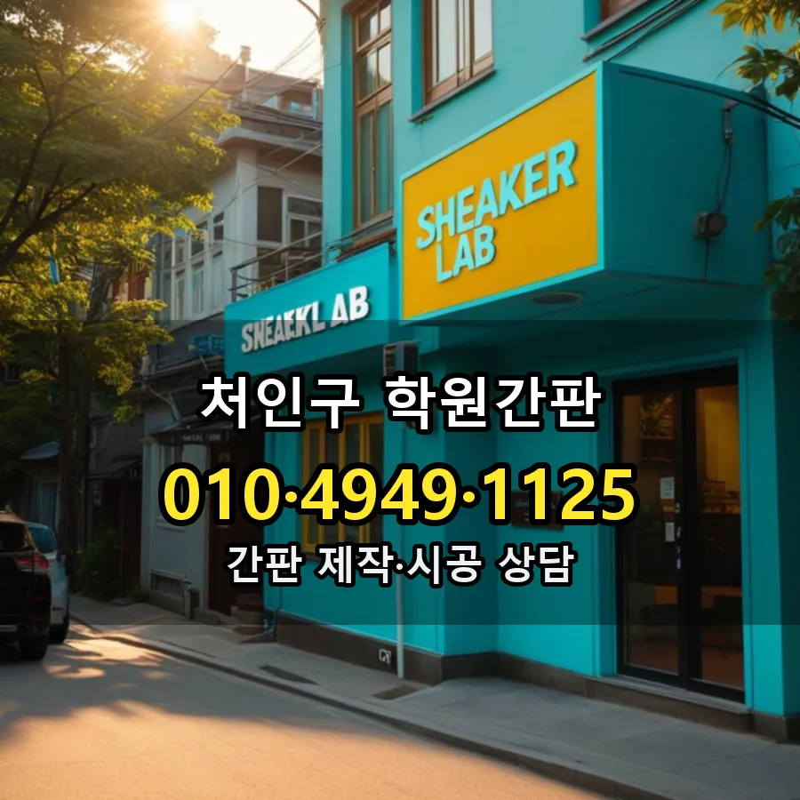 학원간판 설치 현장