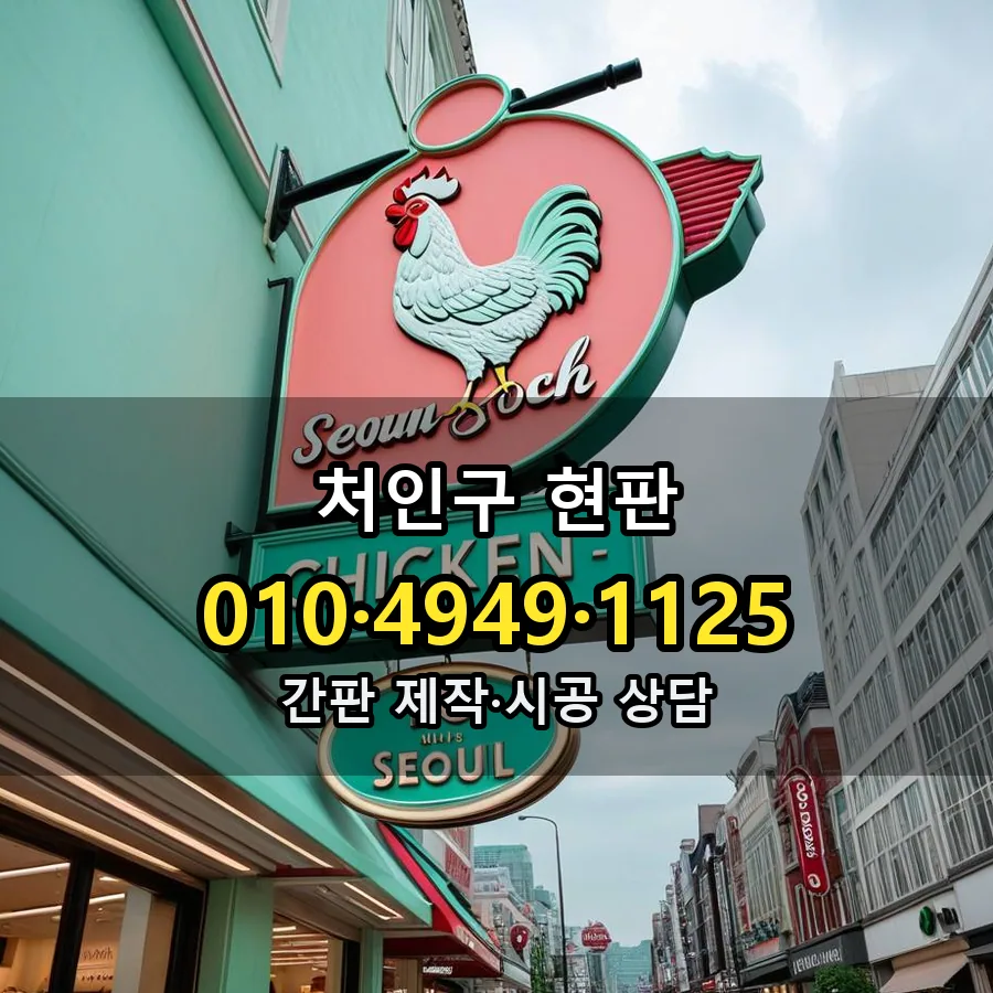 현판 설치 현장