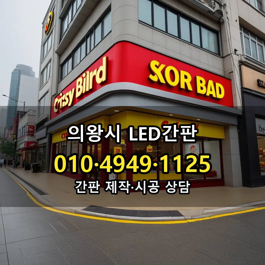 LED간판 제작·시공 모습
