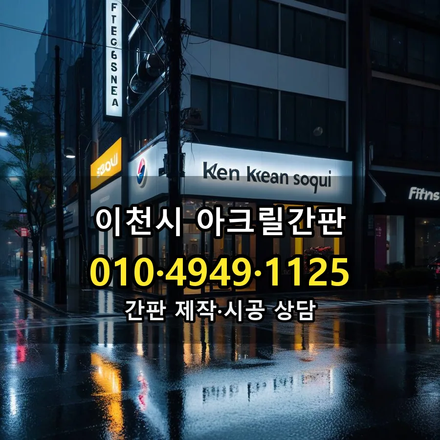 아크릴간판 제작·시공 모습