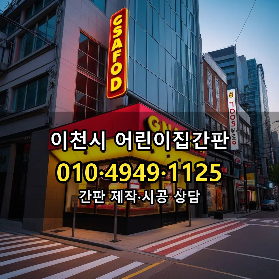 어린이집간판 설치 현장
