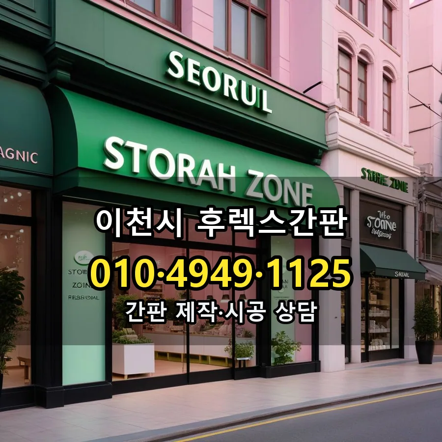 후렉스간판 제작·시공 모습