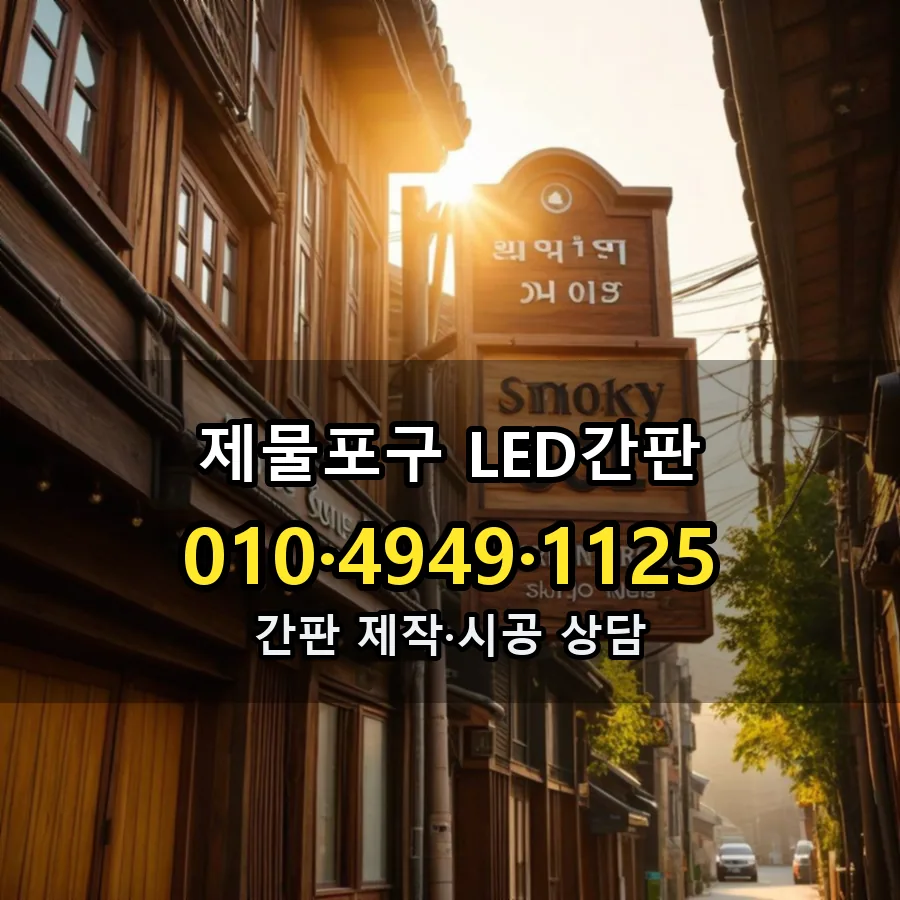 LED간판 설치 현장