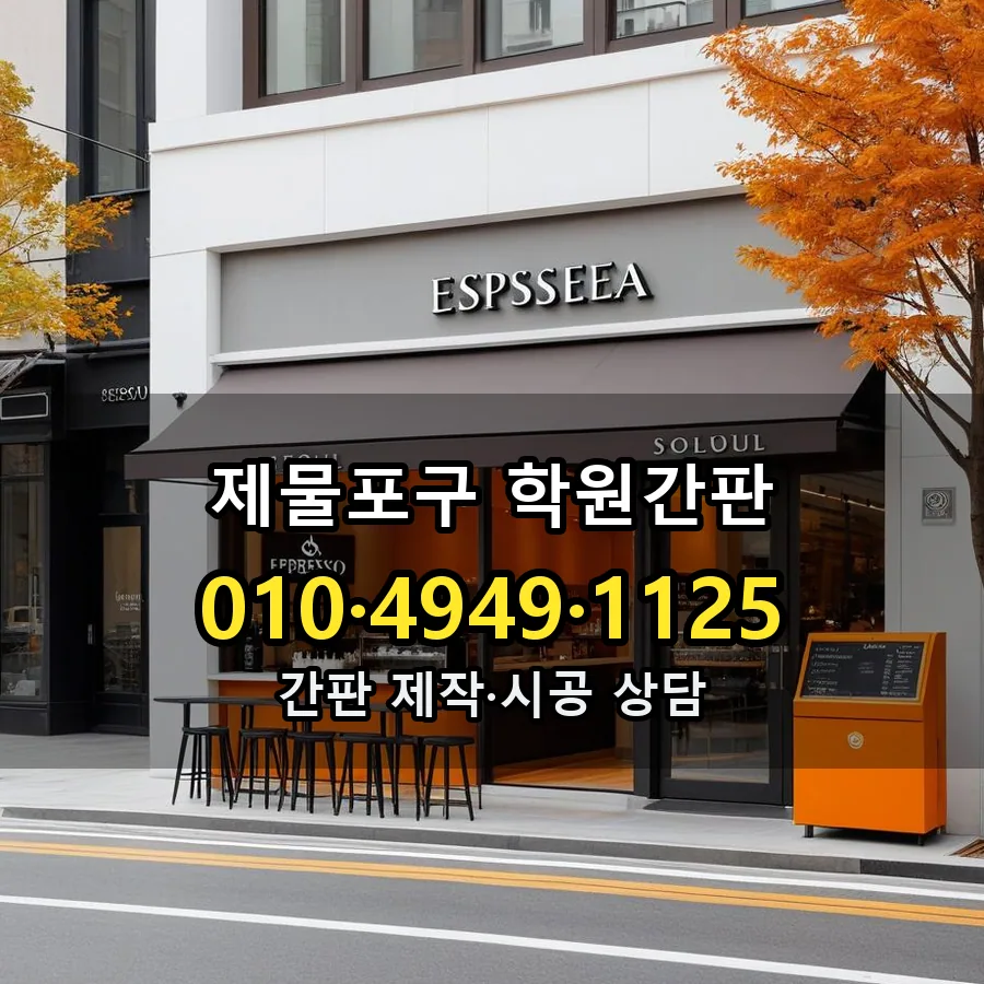 학원간판 시공 사진