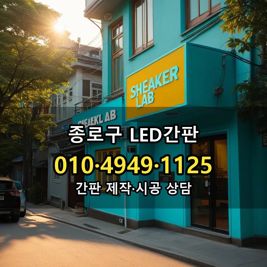 LED간판 제작·시공 모습