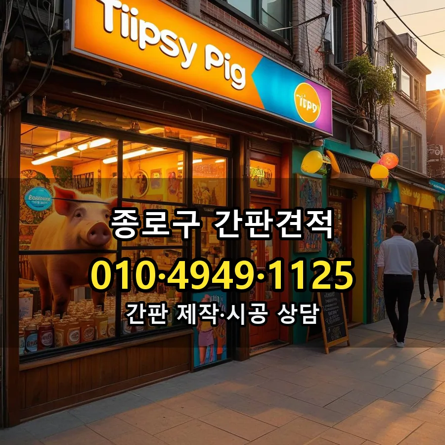 간판견적 제작·시공 모습
