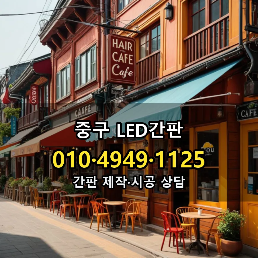 간판 설치 현장