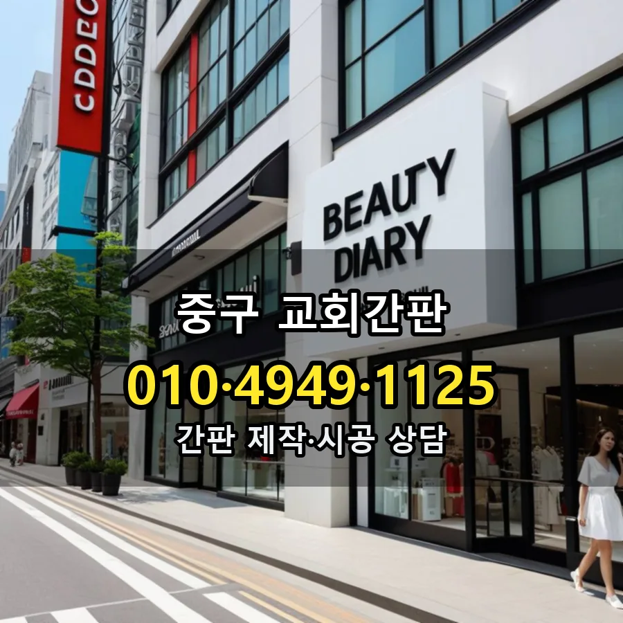 교회간판 설치 현장