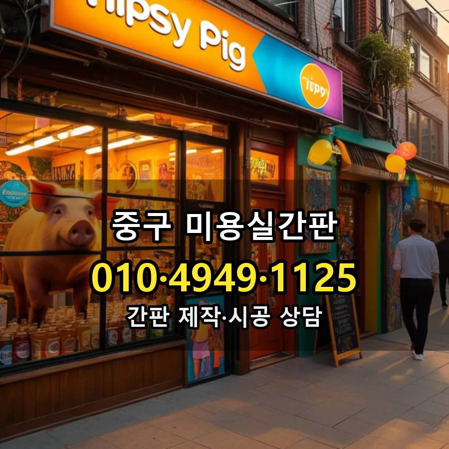 미용실간판 시공 사진