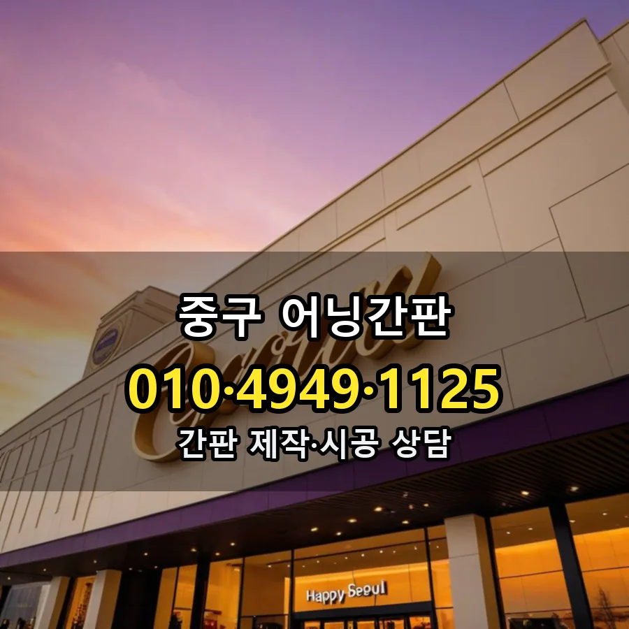 어닝간판 시공 사진