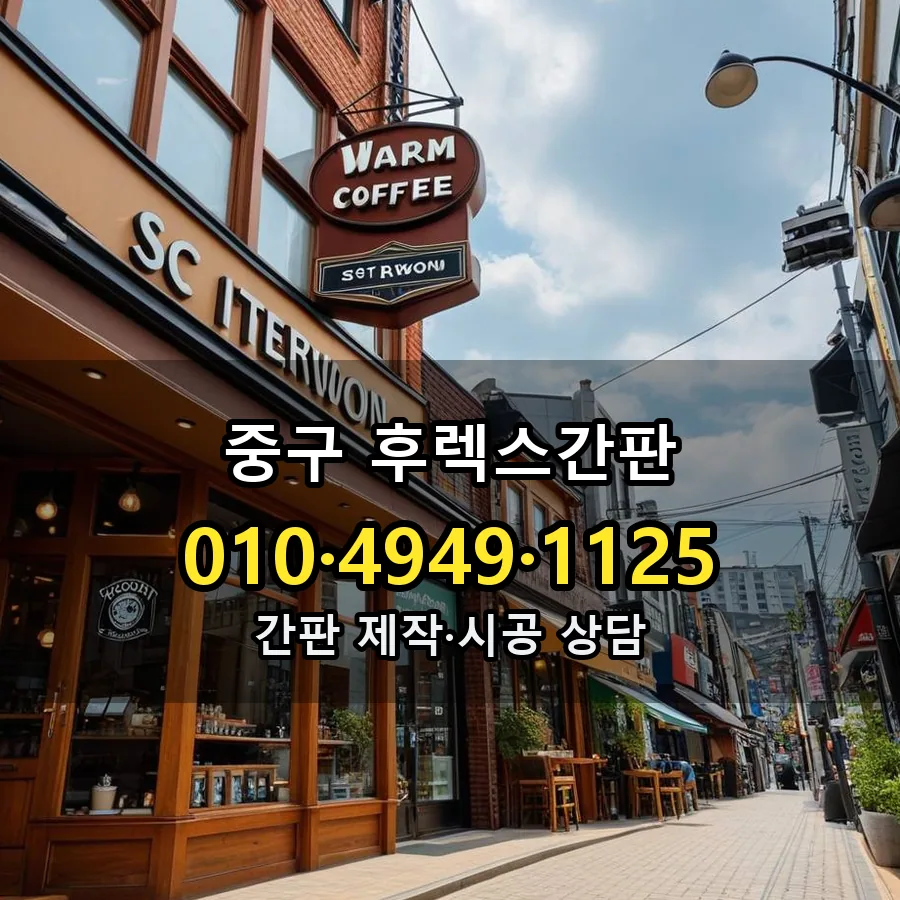 후렉스간판 설치 현장