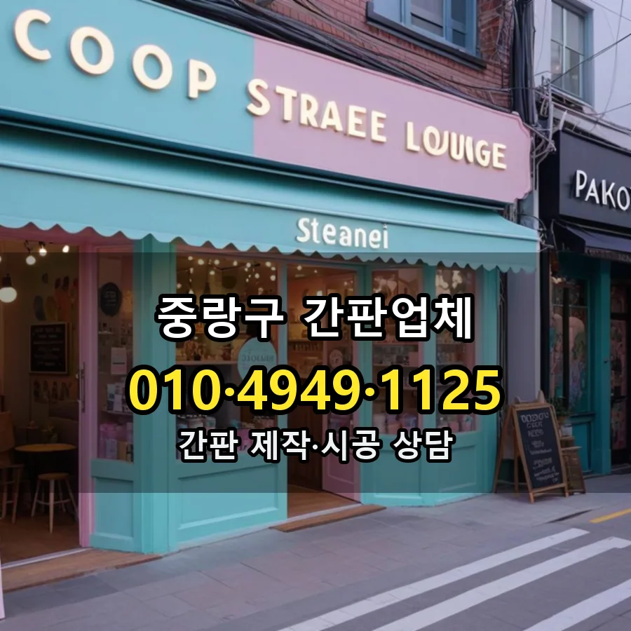 간판업체 제작·시공 모습