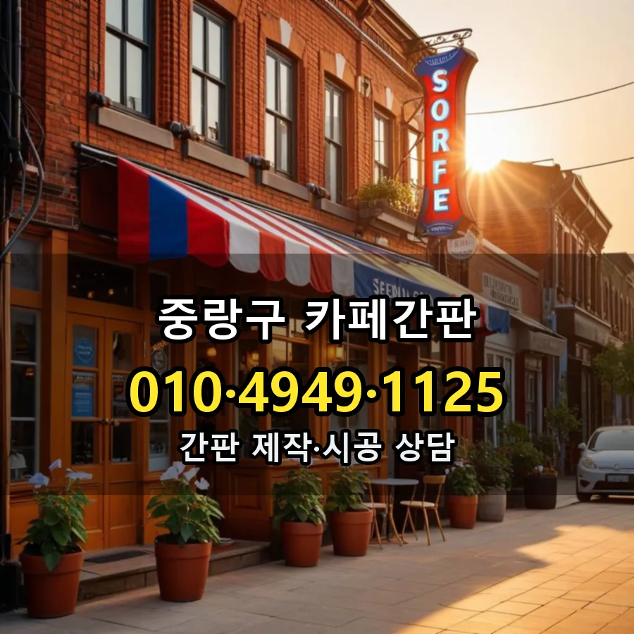 카페간판 시공 사진