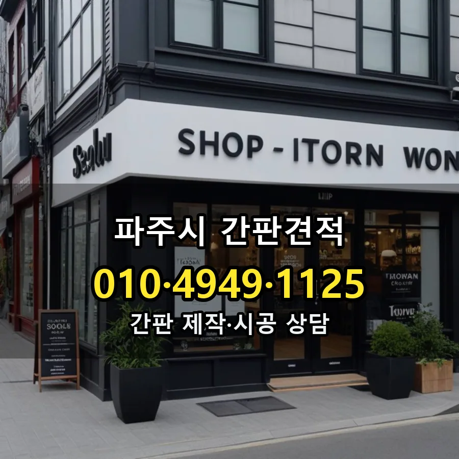 간판견적 제작·시공 모습
