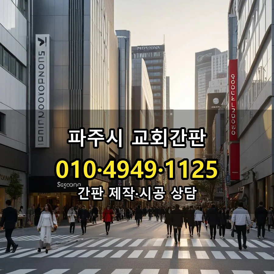 교회간판 시공 사진