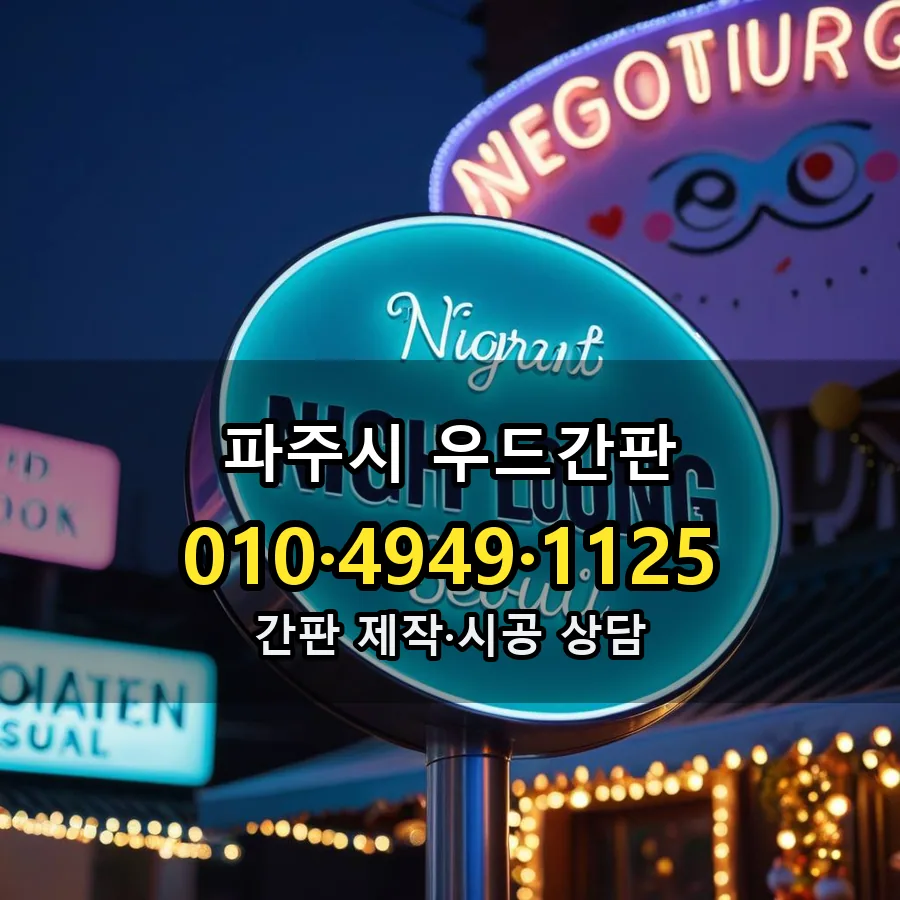 우드간판 설치 현장