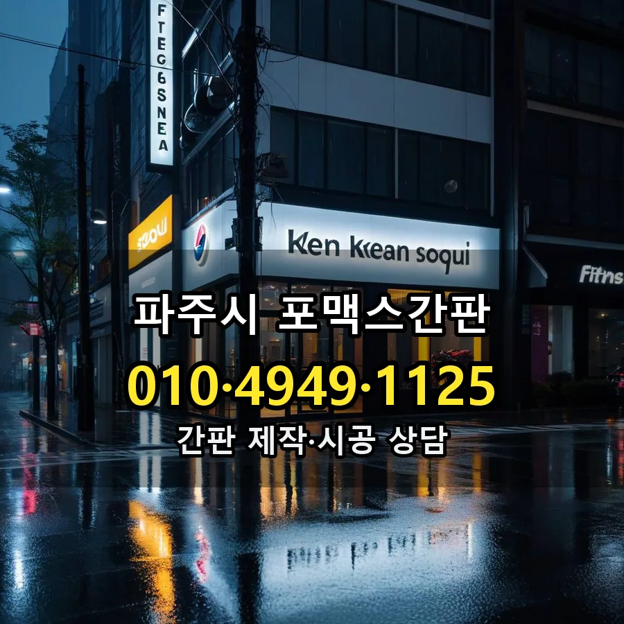 포맥스간판 시공 사진