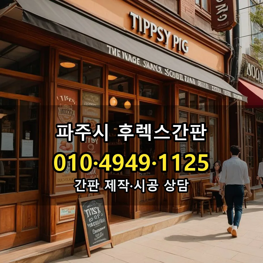 후렉스간판 설치 현장