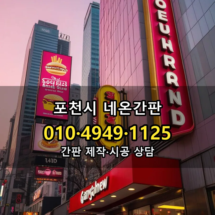 네온간판 시공 사진