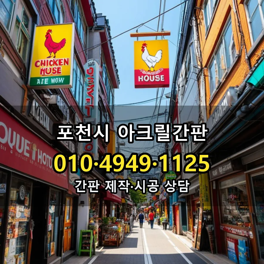 아크릴간판 시공 사진