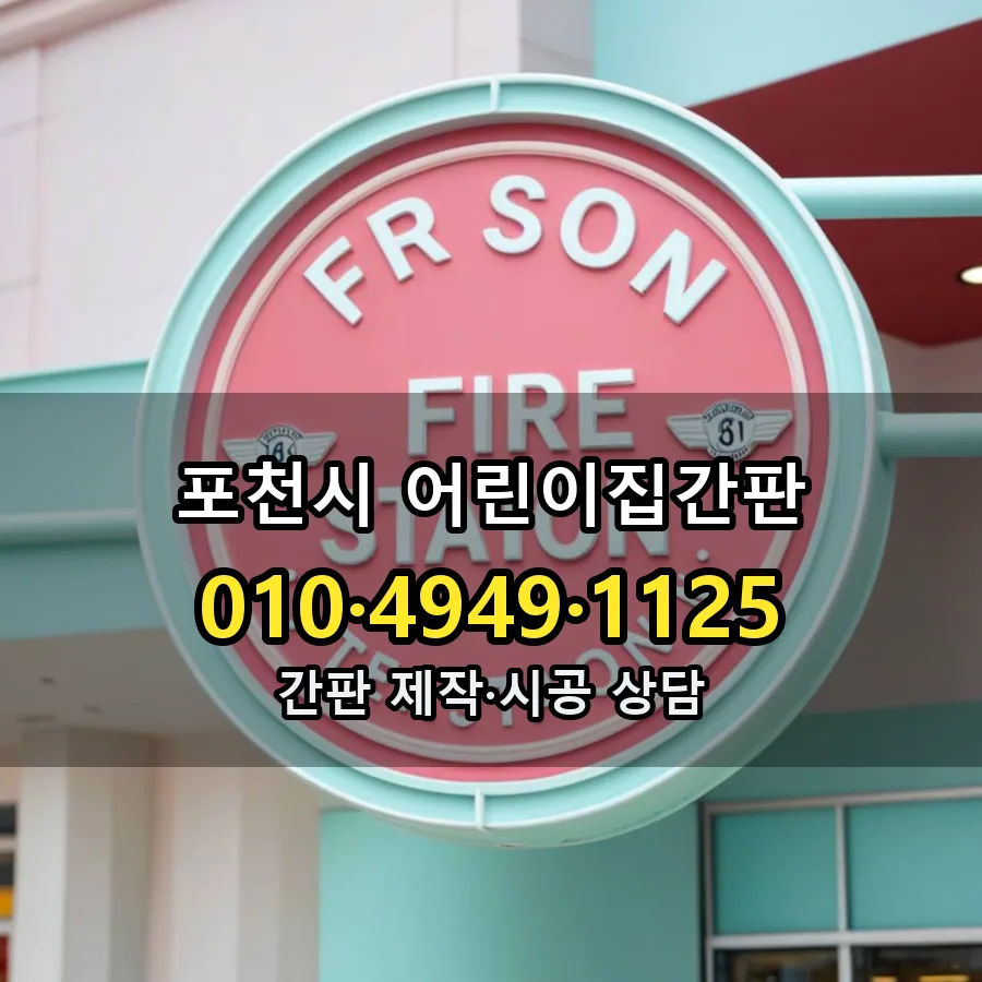 어린이집간판 시공 사진