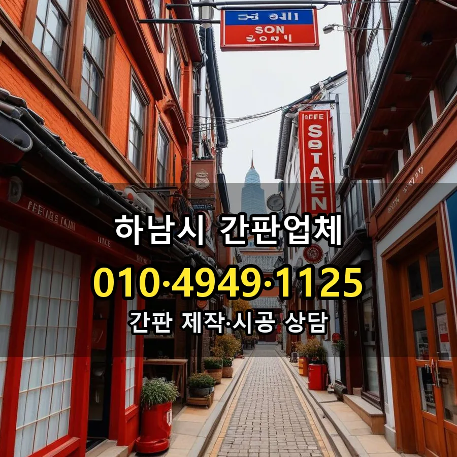 간판업체 제작·시공 모습