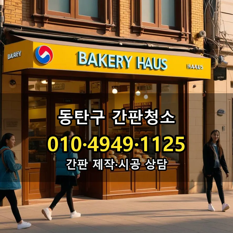 간판청소 제작·시공 모습