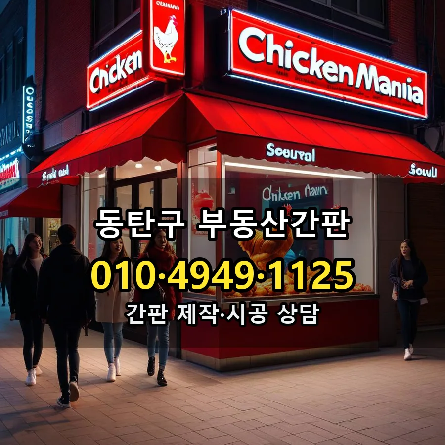 부동산간판 설치 현장