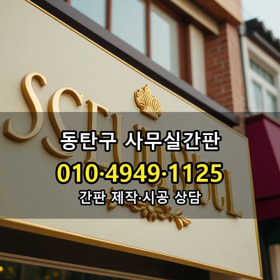사무실간판 설치 현장