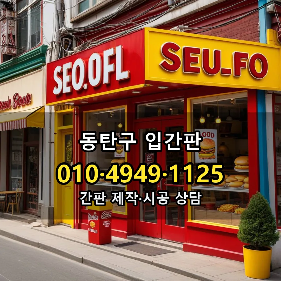 입간판 설치 현장