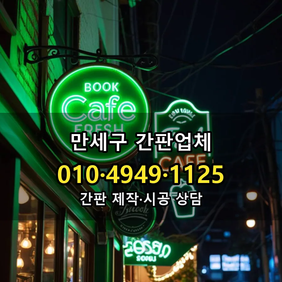 간판업체 제작·시공 모습