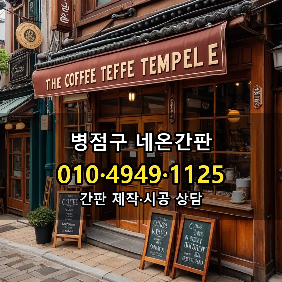 네온간판 제작·시공 모습