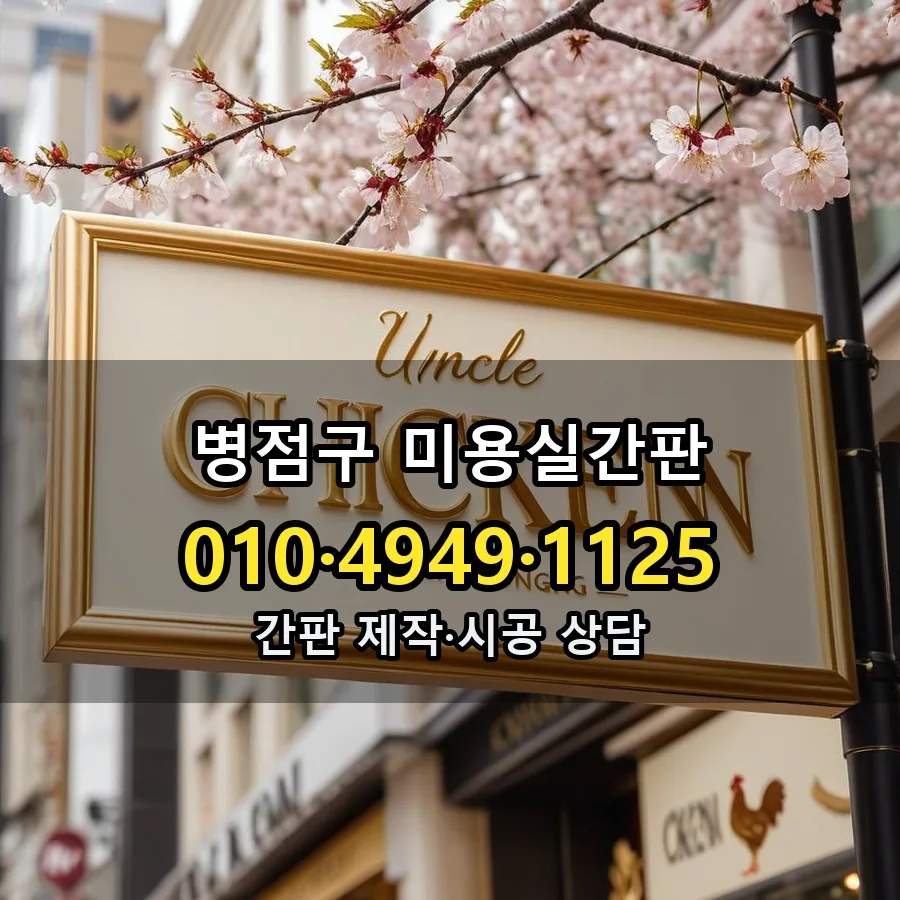 미용실간판 설치 현장