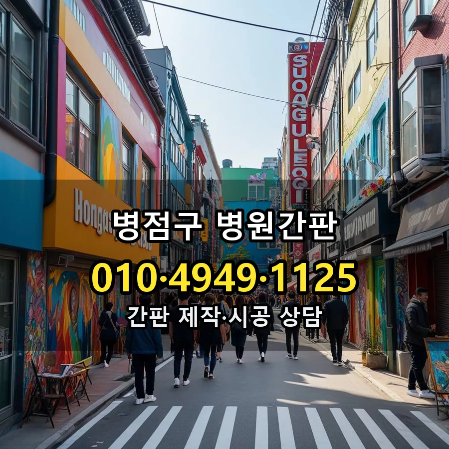 병원간판 설치 현장